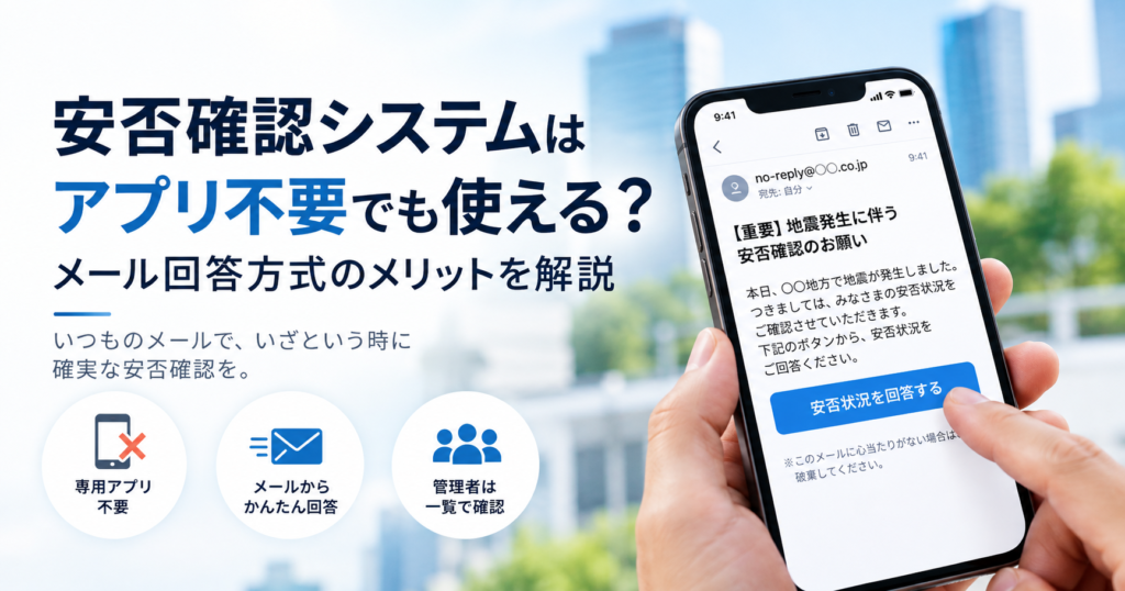 安否確認システムメール応答イメージ