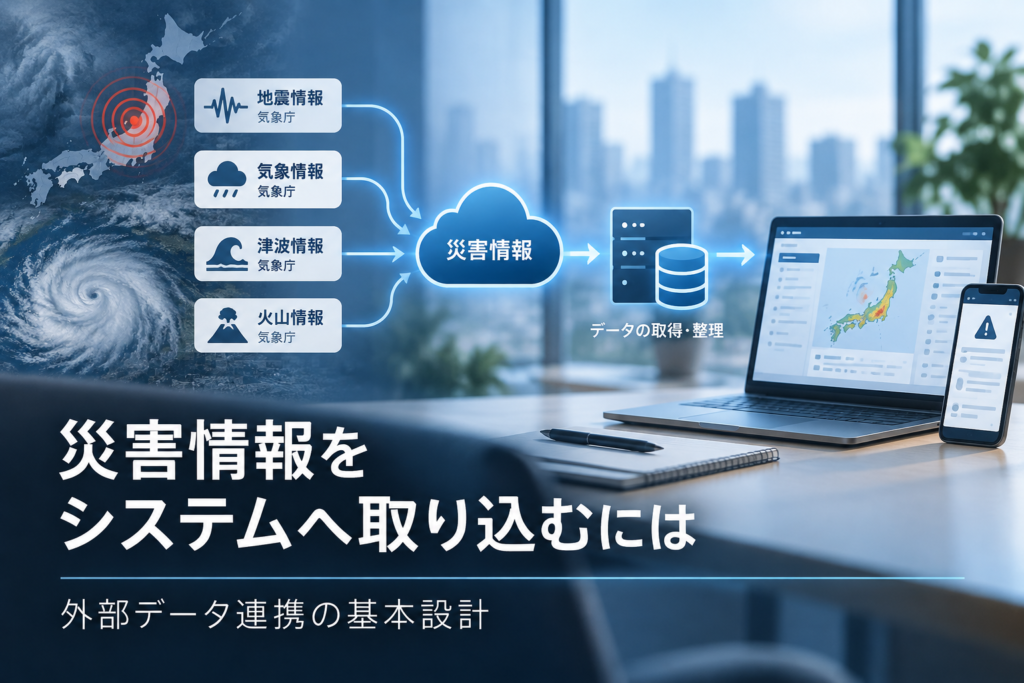 災害情報を取り込むイメージ